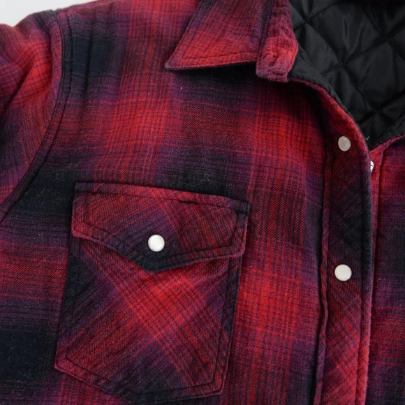 Tough Duck Red Black Checker Pattern Shacket Work Jacket Size 2XL - Picture 9 of 15